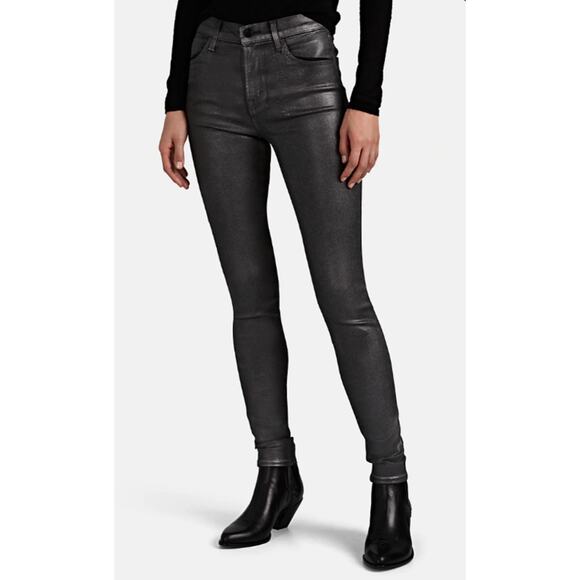 J Brand Maria High Rise Skinny Photo Ready Jeans Silver Lament Size 30 NWT - Picture 8 of 8